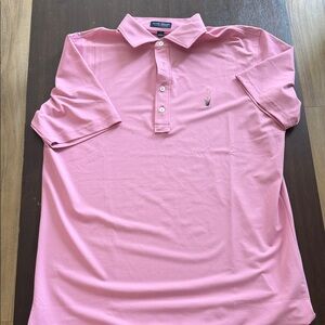 Peter Millar Men's Light Pink Polo Shirt with Embroidered Logo